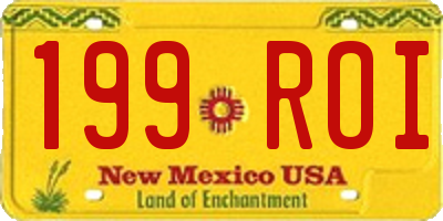 NM license plate 199ROI