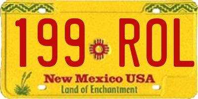 NM license plate 199ROL