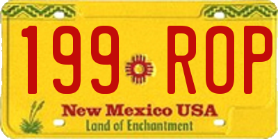 NM license plate 199ROP