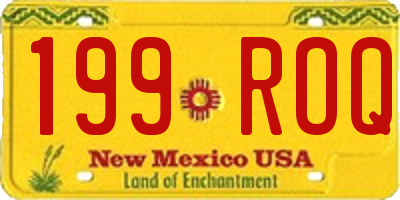 NM license plate 199ROQ