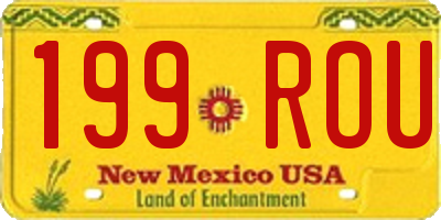 NM license plate 199ROU