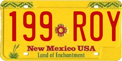 NM license plate 199ROY
