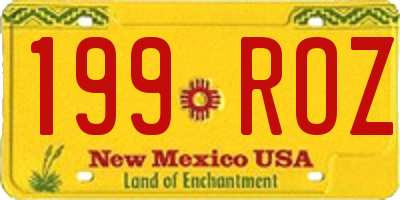NM license plate 199ROZ