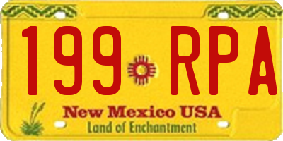 NM license plate 199RPA