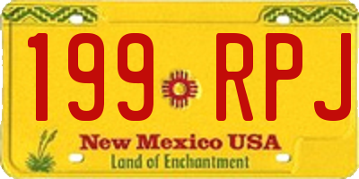 NM license plate 199RPJ