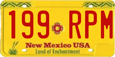 NM license plate 199RPM