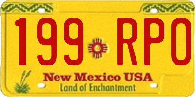 NM license plate 199RPO