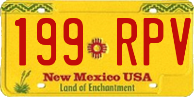 NM license plate 199RPV