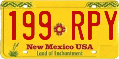 NM license plate 199RPY