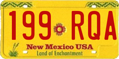 NM license plate 199RQA