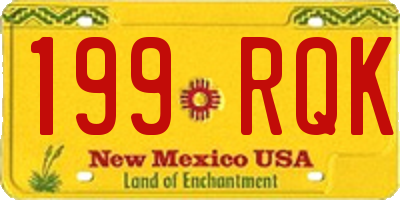 NM license plate 199RQK