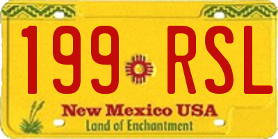 NM license plate 199RSL