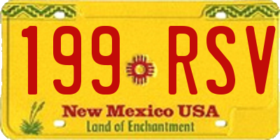 NM license plate 199RSV