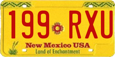 NM license plate 199RXU