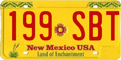 NM license plate 199SBT