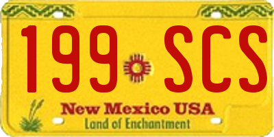NM license plate 199SCS
