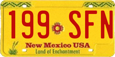 NM license plate 199SFN