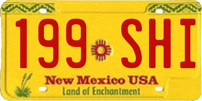 NM license plate 199SHI