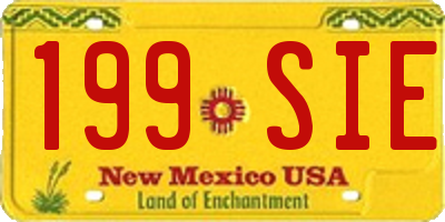 NM license plate 199SIE