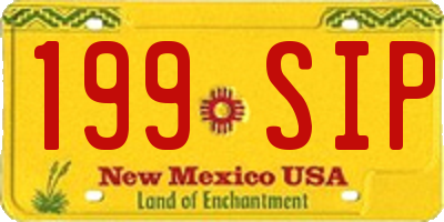 NM license plate 199SIP