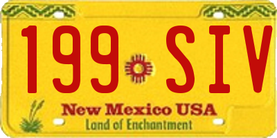 NM license plate 199SIV