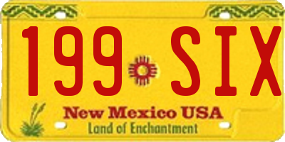 NM license plate 199SIX