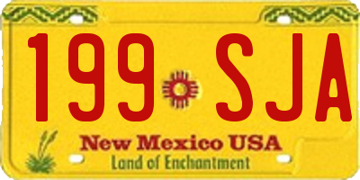 NM license plate 199SJA