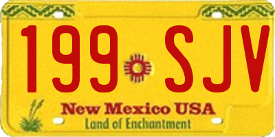 NM license plate 199SJV