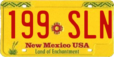 NM license plate 199SLN