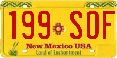 NM license plate 199SOF