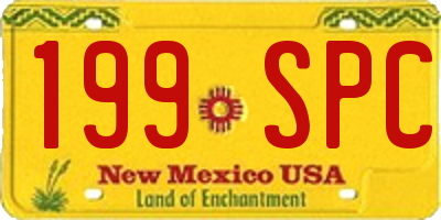 NM license plate 199SPC