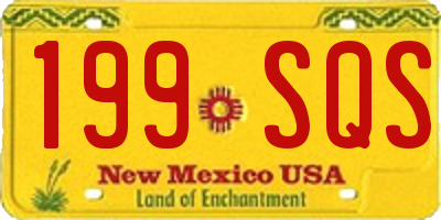 NM license plate 199SQS