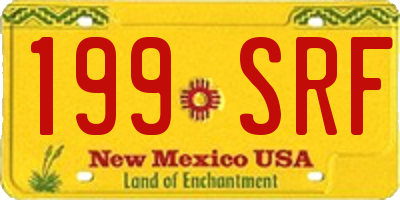 NM license plate 199SRF