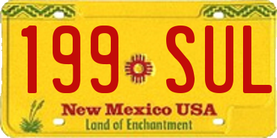 NM license plate 199SUL