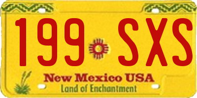 NM license plate 199SXS