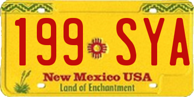 NM license plate 199SYA