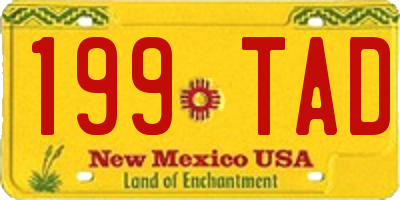 NM license plate 199TAD