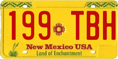 NM license plate 199TBH