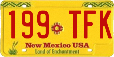 NM license plate 199TFK
