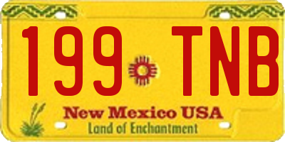 NM license plate 199TNB