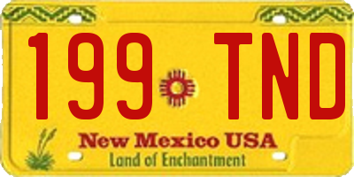 NM license plate 199TND