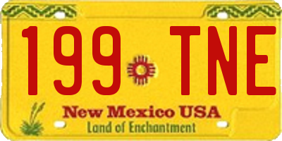 NM license plate 199TNE