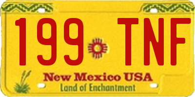 NM license plate 199TNF
