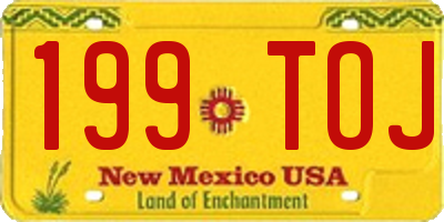 NM license plate 199TOJ