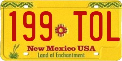 NM license plate 199TOL