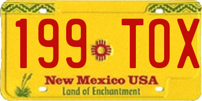 NM license plate 199TOX