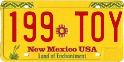 NM license plate 199TOY