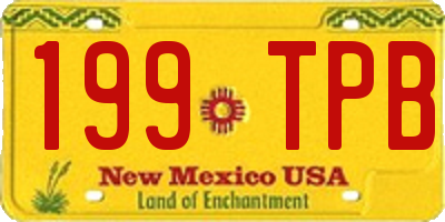 NM license plate 199TPB