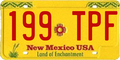 NM license plate 199TPF