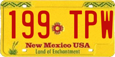 NM license plate 199TPW